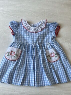 The Proper Peony Blue Gingham Pumpkin Pocket Dress - Unbranded